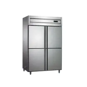 Comercial de acero inoxidable 4 vertical puerta cocina fría congelador refrigerador nevera de muestra