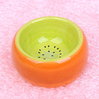 Kleurrijk fruitpatroon keramische hamster voerbak anti-tip voerbak waterbak container voor hamster cavia gerbil