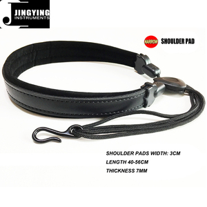 Jingying Music 2025 in pelle nera <span class=keywords><strong>sassofono</strong></span> monospalla cinturini per collo strumento a vento parte accessori fabbrica all'ingrosso - Product Image 2