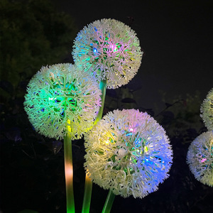 Luces solares para jardín con forma de diente de león, lámpara decorativa LED para exteriores, para patio, parque, acero inoxidable, 6-12 horas de iluminación - Product Image 3