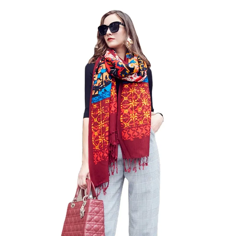DanaXu – nouveau châle en laine chaude surdimensionné, écharpe imprimée à la mode, Design multi-style, hijab personnalisable