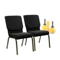 Chaises d'auditorium bleues empilables en gros pour hôtels, avec structure métallique emboîtable, pour églises et théâtres |   Événements de qualité commerciale