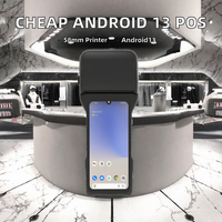 Terminal de point de vente portable Android 13 moins cher, imprimante thermique de reçus 58 mm, Wi-Fi, 2 Go de RAM, Quad-Core 2,0 GHz, 32 Go SSD, Goodcom OEM Factory