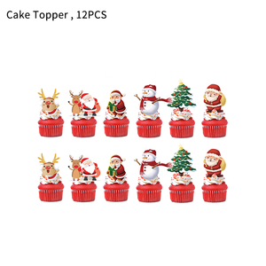 ชุดตกแต่งงานฉลองปาร์ตี้ธีมคริสต์มาสสำหรับเด็กน่ารัก ประกอบด้วยป้ายแบนเนอร์ ลูกโป่งกระดาษ ตุ๊กตาหิมะตัวเล็ก และอุปกรณ์จัดวางเค้ก - Product Image 5