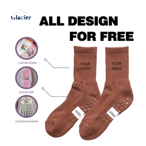 Kaos Kaki Yoga Wanita Berkualitas Tinggi Glacier, Anti Selip, Logo Kustom, Kaos Kaki Olahraga, Dapat Disesuaikan - Product Image 1