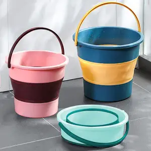 Foldable Pail Water Bucket Collapsible Buckets Multi-Purpose for Beach Camping Gear Water Home