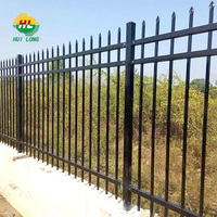 Petite clôture de jardin en fer forgé antirouille bordure de patio extérieur clôture paysagère sectionnelle clôture en métal clôture treillis portes