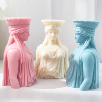 Moule en silicone antiadhésif et résistant à la chaleur, motif statue féminine de la Grèce antique, écologique, pour outils de pâtisserie et décorations artistiques pour la maison – Tendance actuelle