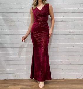 Elegante Abito <span class=keywords><strong>da</strong></span> Sera <span class=keywords><strong>Monospalla</strong></span> in Raso con Paillettes, Vestito Lungo Formale Africano con Nappe e Cristalli in Vita - Product Image 4