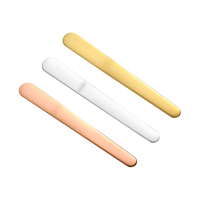 Spatules cosmétiques en acier inoxydable 304 poli, sortie d'usine, impression de logo, outil de mélange pour fond de teint