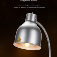 Lampe chauffante électrique à double tête pour buffet, idéale pour l'hôtellerie, la présentation de pizzas et le maintien au chaud des grillades