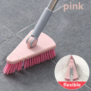 Brosse à sol triangulaire rétractable à long manche de 47 pouces (120 cm), brosse pour aquarium, brosse à poils durs pour sol, coin - Product Image 6