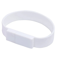 USB 2,0 Flash Drive Pen Pulsera de silicona con capacidad de 4GB a 128GB Memory Stick 'U' Disk Pendrive Regalo en caja