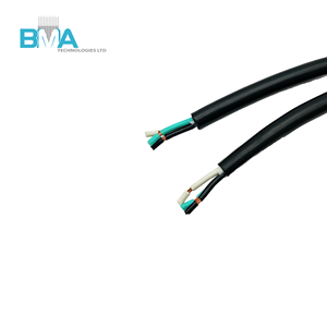 Faisceau de câbles enroulés SVTO 18AWG 3 conducteurs 94CM/3.08ft PVC noir demi-bande 5mm pour contrôle industriel et connexion électrique - Product Image 1