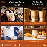 Gobelets en papier personnalisés de 9 oz avec impression de logo pour l'eau, le lait de soja, le café, les boissons et le bubble tea – Vente en gros