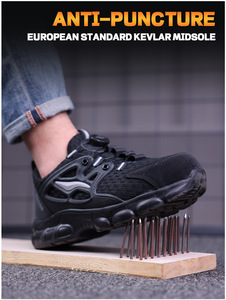 Chaussures de sécurité professionnelles ESING BJ062 pour hommes, respirantes, légères, avec embout en acier et tige en maille, pour usage en usine, toutes saisons - Product Image 6