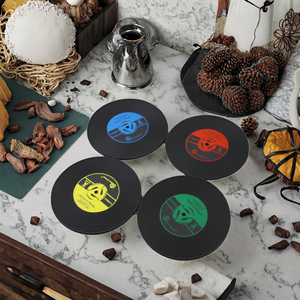 Custom Printed Cartoon Design Eco-Friendly 3mm Thick Round Silicone <b>Coaster</b> <b>Drink</b> Cup Mat Sets <b>for</b> Bar Beer 50 Customized Logos - Product Image 3