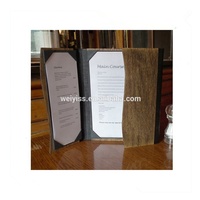 Menu en cuir personnalisé, livre de luxe, carte des vins, couverture de menu, vente chaude, porte-menu de restaurant A4, couvertures de menu de restaurant en cuir
