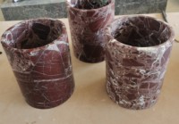 SH STONE Marbre Design Glace Rouge Tonneau De Vin Marbre Refroidisseur De Vin Seau Rosso Levanto Marbre Refroidisseur De Vin