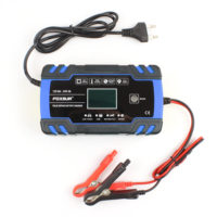 FOXSUR Chargeur de batterie automatique 12v 24v 8a Chargeur de batterie plomb-acide à affichage numérique pour réparation d'impulsions