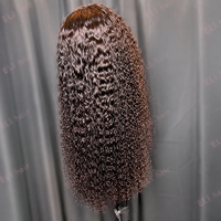 Wig Rambut Asli Manusia 13x6 HD Lace Front Deep Wave Tanpa Lem Pre Plucked Hitam Alami Keriting Wig Rambut Virgin Grosir Pabrik OEM