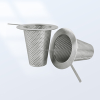Cartouche filtrante perforée en acier inoxydable portable et support de filtre métallique personnalisable