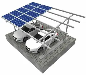 价格优惠光伏太阳能电池板货架安装结构防水车棚太阳能系统
