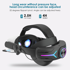 Diademas VR Personalizables Plegables y Ajustables, Auriculares de Juego VR Todo en Uno, Correa para la Cabeza para Meta/<span class=keywords><strong>Oculus</strong></span> <span class=keywords><strong>Quest</strong></span> <span class=keywords><strong>2</strong></span> - Product Image 2