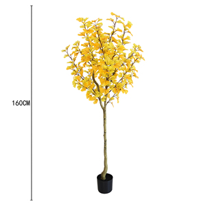 Plantas Artificiales de <span class=keywords><strong>Ginkgo</strong></span> Pequeñas de Alta Calidad para Exteriores, Bonsáis y Árboles en Maceta, Árboles de <span class=keywords><strong>Ginkgo</strong></span> para Decoración del Hogar - Product Image 4