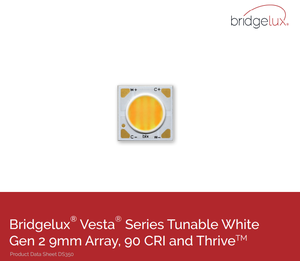 Bridgelux BXRV-TR-2765G-10A0-B-23 Vesta Gen2 หลอดไฟ LED COB ปรับสีขาวได้ 2700-6500K Ra90 34.8V ขนาด 10 มม. มุมมองเห็น 130 องศา - Product Image 2