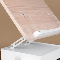 Support de lecture réglable pour bureau, support pour ordinateur portable avec tiroir de rangement, support d'affichage pliable pour la maison et le bureau
