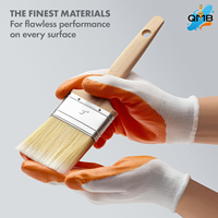 Ensemble de pinceaux à manche long en bois, design ergonomique, qualité DIY, OEM pris en charge, tailles personnalisées pour les applications de peinture et de nettoyage