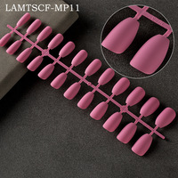 Nuevo lanzamiento Matte Short Coffin Press en las uñas Alta calidad 24PCs Puntas de uñas artificiales