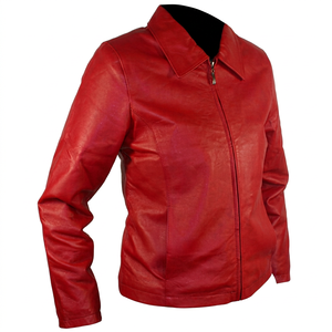 Chaqueta Varsity de Piel de Oveja Tejida a Crochet para Mujer, Transpirable, Acabado de Alta Calidad, para Invierno - Product Image 1