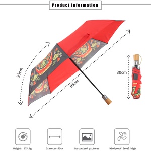 Parapluie pliant portable OEM à ouverture et fermeture automatiques, avec armature en fer, protection UV et anti-pluie, poignée en plastique, adapté aux femmes, toutes saisons - Product Image 3