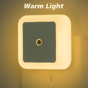 Luz de noche de inducción <span class=keywords><strong>LED</strong></span> blanca moderna, <span class=keywords><strong>Sensor</strong></span> inteligente enchufable, dormitorio cuadrado, mesita de noche, Material de PC, cuerpo de lámpara al por mayor - Product Image 2