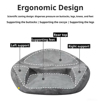 FLOWA Ergonomisches Meditationskissen für Achtsamkeitspraxis, Memory-Schaum, Komfortable Unterstützung, Pilates Yoga Weiches Rückenlehnenkissen