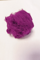 Fibre de polyester recyclée rouge 6D51MM utilisée pour le feutre