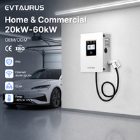 Borne de Recharge Rapide DC Murale Commerciale 20kW 30kW 40kW 60kW OCPP 1.6J pour Véhicules Électriques, Stations de Recharge Rapide DC CCS2 pour Voitures Électriques à Domicile et en Extérieur