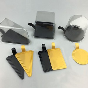 Vente en gros, petit bloc à gâteau carré triangle circulaire pour aliments, pâtisserie, pâtisserie, plateau à gâteau en plastique - Product Image 5