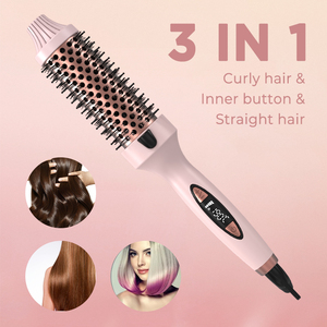 <span class=keywords><strong>Brosse</strong></span> ronde <span class=keywords><strong>chauffante</strong></span> 3 en 1, <span class=keywords><strong>brosse</strong></span> à <span class=keywords><strong>cheveux</strong></span> ionique pour boucler, <span class=keywords><strong>brosse</strong></span> ronde thermique infrarouge pour femmes - Product Image 3