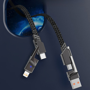 Câble USB <span class=keywords><strong>4</strong></span> en 1 Type C vers USB C avec affichage PD pour <span class=keywords><strong>iPhone</strong></span> 15 14, chargeur rapide pour Samsung Huawei - Product Image 5