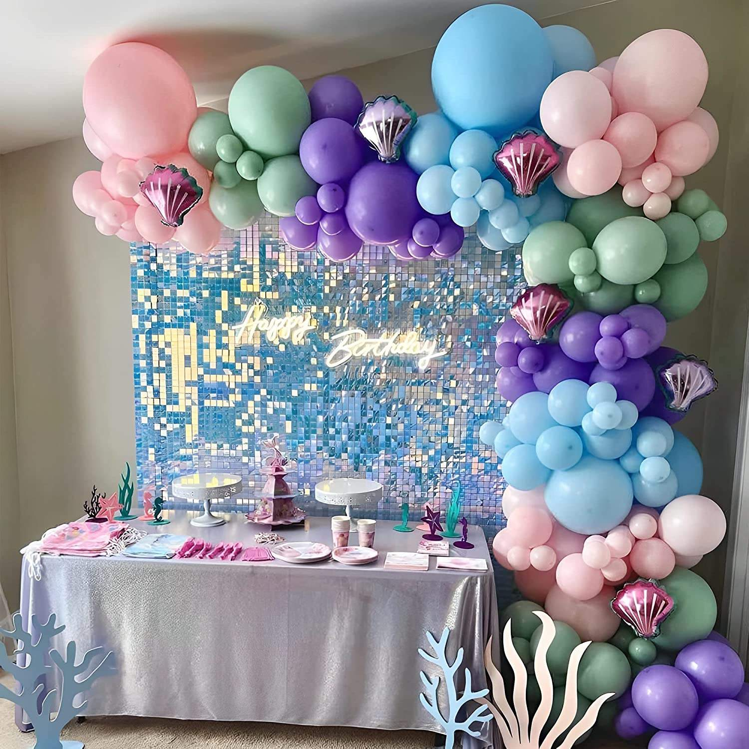 Décorations de ballons sur le thème personnalisé de la sirène