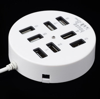 Hub USB 2.0 Circular de Alta Velocidad WFYEAR de 60 cm con 8 Puertos, Adaptador de Expansión, en Stock, para Laptop, Notebook, PC