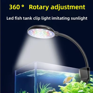 Lámpara LED Giratoria 360° para Acuario JSD, con Clip, Regulable, Luz <span class=keywords><strong>Cálida</strong></span>, Azul, Multicolor, USB, para Pecera, <span class=keywords><strong>de</strong></span> Plástico, Pequeña, <span class=keywords><strong>de</strong></span> Escritorio - Product Image 3