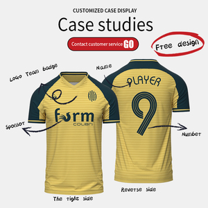 Maillots de football en sublimation de haute qualité en gros, <span class=keywords><strong>t</strong></span>-<span class=keywords><strong>shirt</strong></span> personnalisé pour hommes, maillot de football rétro original orange jaune, uniformes de football - Product Image 4