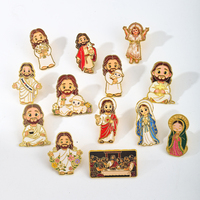 Broche en émail souple XR personnalisée, broches de mode, broche croix, broches en gros pour femmes, broche de revers en métal, Jésus Chrétien