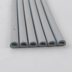 Tira de sellado de silicona negra tipo D 9x6 para puerta, ventana, coche, aislamiento acústico, a prueba de polvo, autoadhesiva - Product Image 4