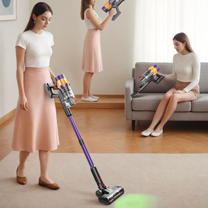 Cordless Stick Vacuum Cleaner With 180Aw Suction Power Pet Hair Removal Multi Functional Home <b>Cleaning</b> Tool - Product Image 2