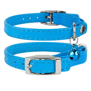 Personalizado de lujo ajustable Pu Faux <span class=keywords><strong>Leather</strong></span> <span class=keywords><strong>Cat</strong></span> <span class=keywords><strong>Collar</strong></span> de cuero - Product Image 2